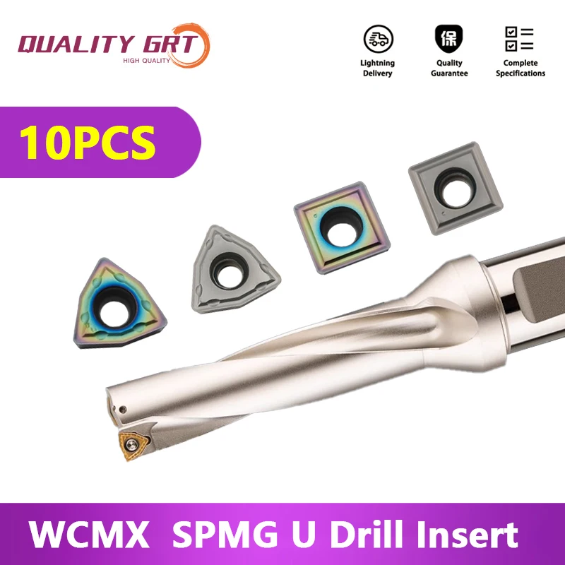 

U Drill Insert SPMG060204 SPMG07T308 WCMX030208/050308 Fast violence drill General CNC knife grain peach insert