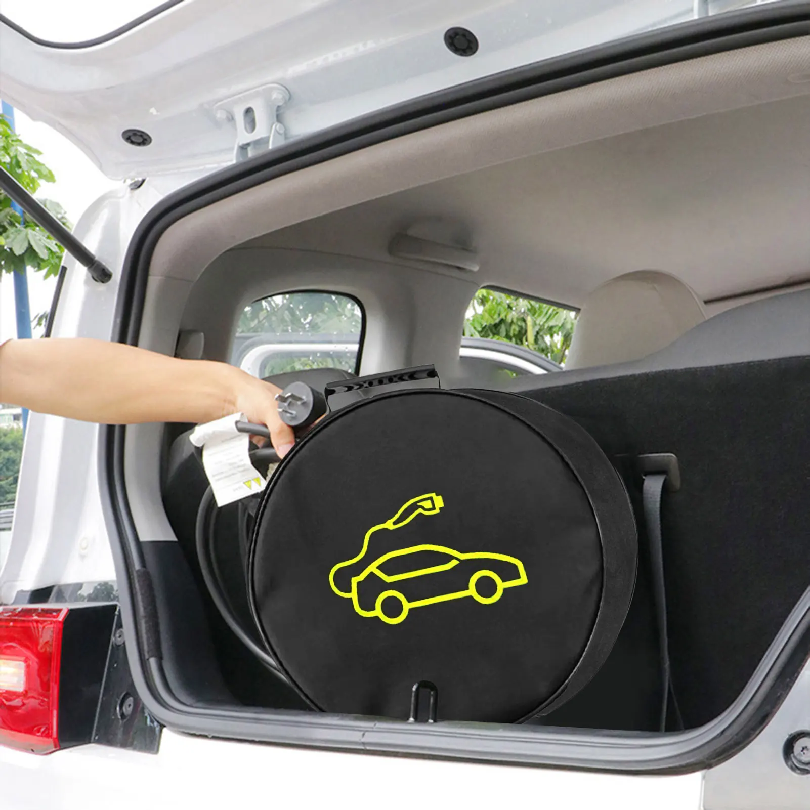 EV Carry Bag Waterproof Fire Retardant For Electric Vehicle Charger Charging Cables Plugs Sockets Equipment Container | Автомобили и