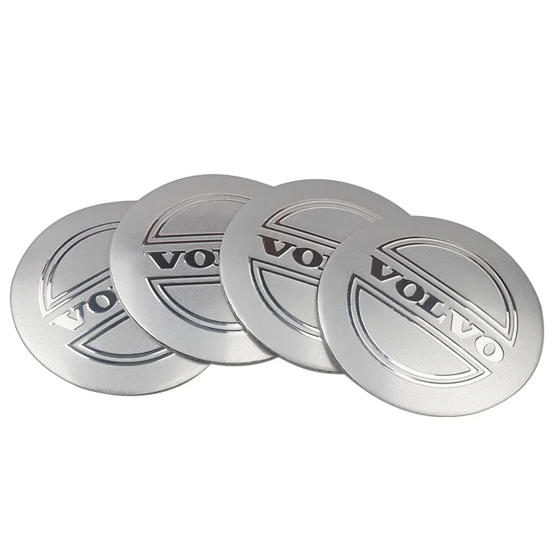 Pegatinas Para Tapacubos De Volvo XC-40, XC-60, XC-70, XC-90 (4 Piezas) - Adhesivo Impermeable Negro, 65mm