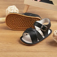 KIDSUN Summer Baby Sandals Flats Leather Girls Boys Toddler Soft Rubber Sole Anti-Slip First Walker Crib Shoes Newborn Moccasins 5