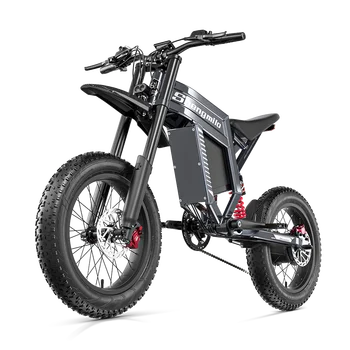 Shengmilo S900 Adults Electric Bike 1500W 60V 30AH Mountain Electric Bicycle 20“ Fat Tire Ebike Speed 65km/h Electric Dirt Bike 1