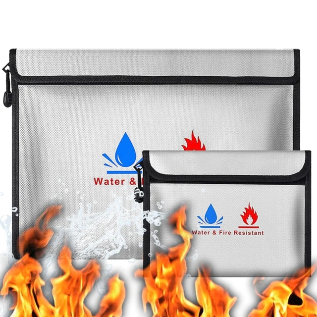 Bolsa Ignífuga E Impermeable Para Documentos - Protege Pasaportes, Dinero Y Objetos De Valor
