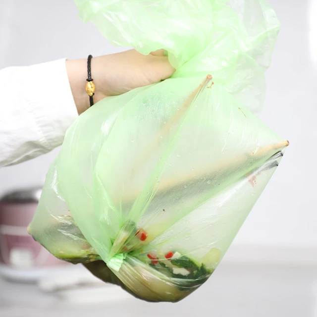 Disposable Biodegradable Plastic Bags  Biodegradable Kitchen Garbage Bags  - Trash Bags - Aliexpress