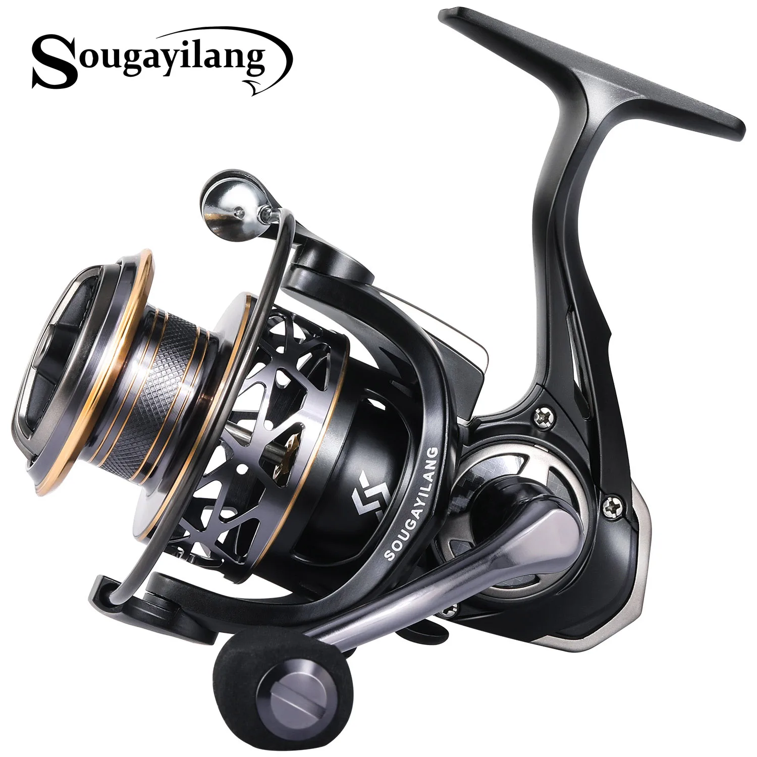 Sougayilang Spinning Fishing Reel 1000-4000 Series 6.2:1 High Speed Gear  Ratio Aluminum Spool Foldable Handle Fishing Reel Pesca