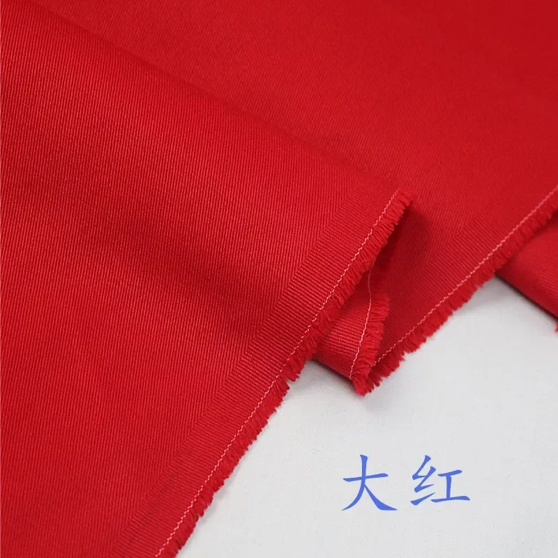 

Fabric Wide 150cmx50cm 1Pc Twill Pure Cotton Thick Red Opaque Lightweight DIY Sewing Pants Dress Top Spring and Autumn Clothing