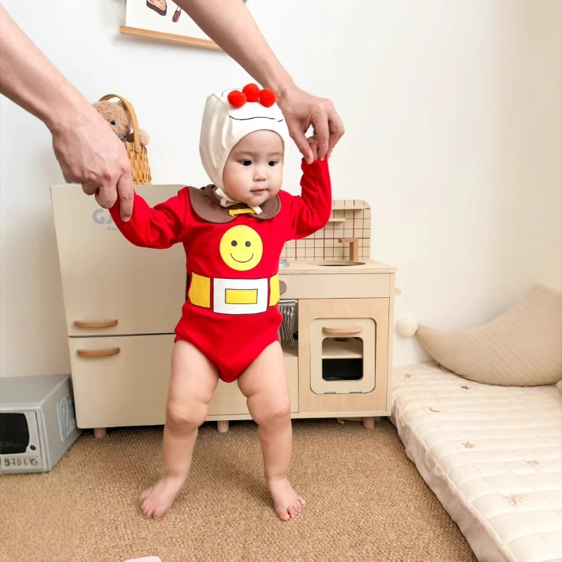 MINISO otoño recién nacido niño niña Superman estilo mameluco