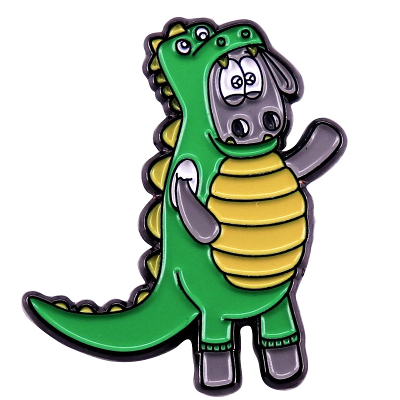 

A3198 Cartoon Dinosaur sheep Lapel Pins for Backpack Enamel Pin Men Women's Brooch Briefcase Badges Accessories Collections