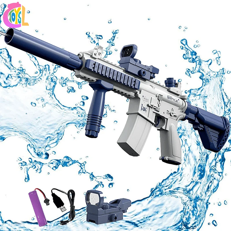 

Summer Fully Automatic Electric Water Gun Rechargeable Long-Range Continuous Firing Space Party Game Splashing Kids Toy Boy Gift