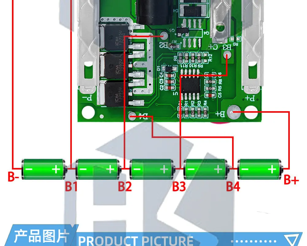 1 ~ 10PCS EGBO 5S 21V 18V 18,5V 20A 3MOS Batterie Lade Schutz Bord Li-Ion Lithium-Batterie für Elektrowerkzeuge – Detail 9