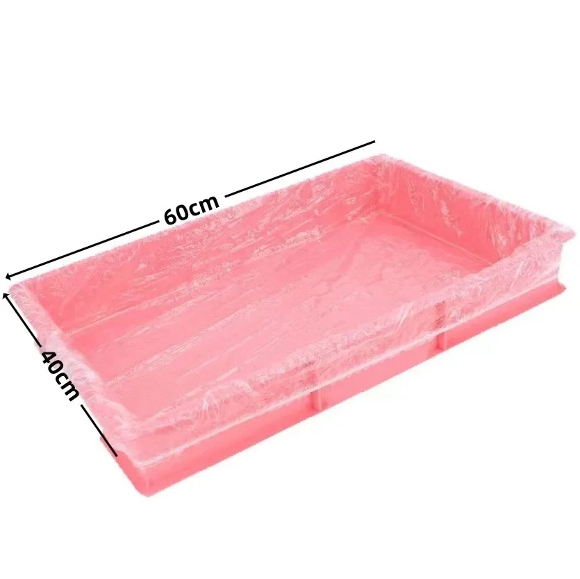 50pcs Disposable Rabbit Cage Liner Plastic Bunny Cage Mat Cleaning Pad Hamster Dog Cage Replacement Diaper Universal Toilet Film 6