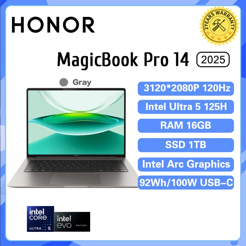2025 NEW Honor MagicBook Pro 14 Laptop U5-125H 16G/24G