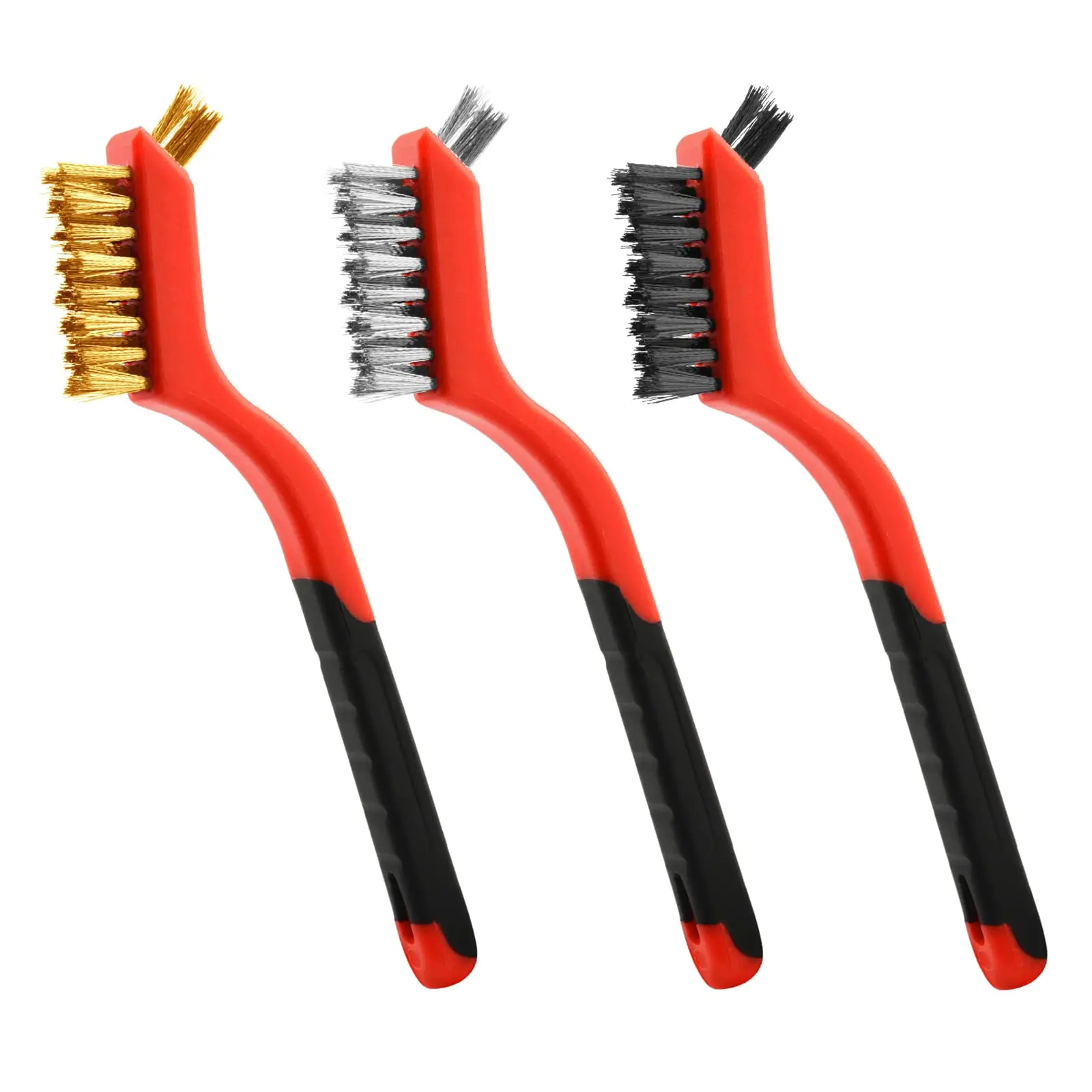 

3PC/Set Nylon/Stainless Steel/Brass Cleaning Brush Polishing Rust Remover Burring Cleaning Tool For Rust Dirt Paint Scrubbing