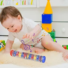 

Rainmaker Rain Sticks Mini Wooden Musical Shake Beaded Raindrops Rainbow Hourglass Rain Maker Sound Toy Baby Musical Toys For