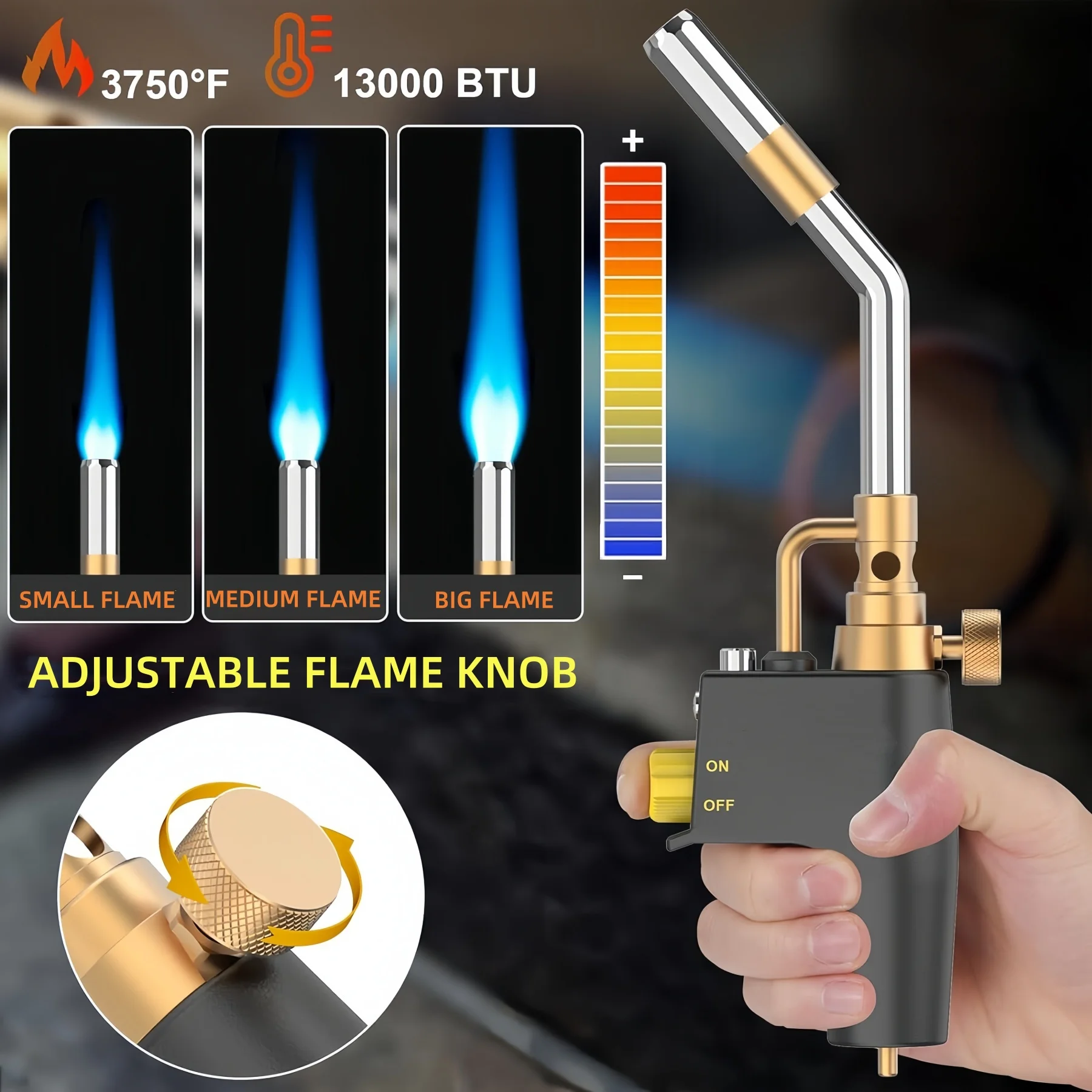 Gas Torch Propane Torch Head Trigger Start Mapp Gas Torch Map Gas Blower Kit Fuel by MAPP, MAP/PRO Professional Portable Torch（CSA )