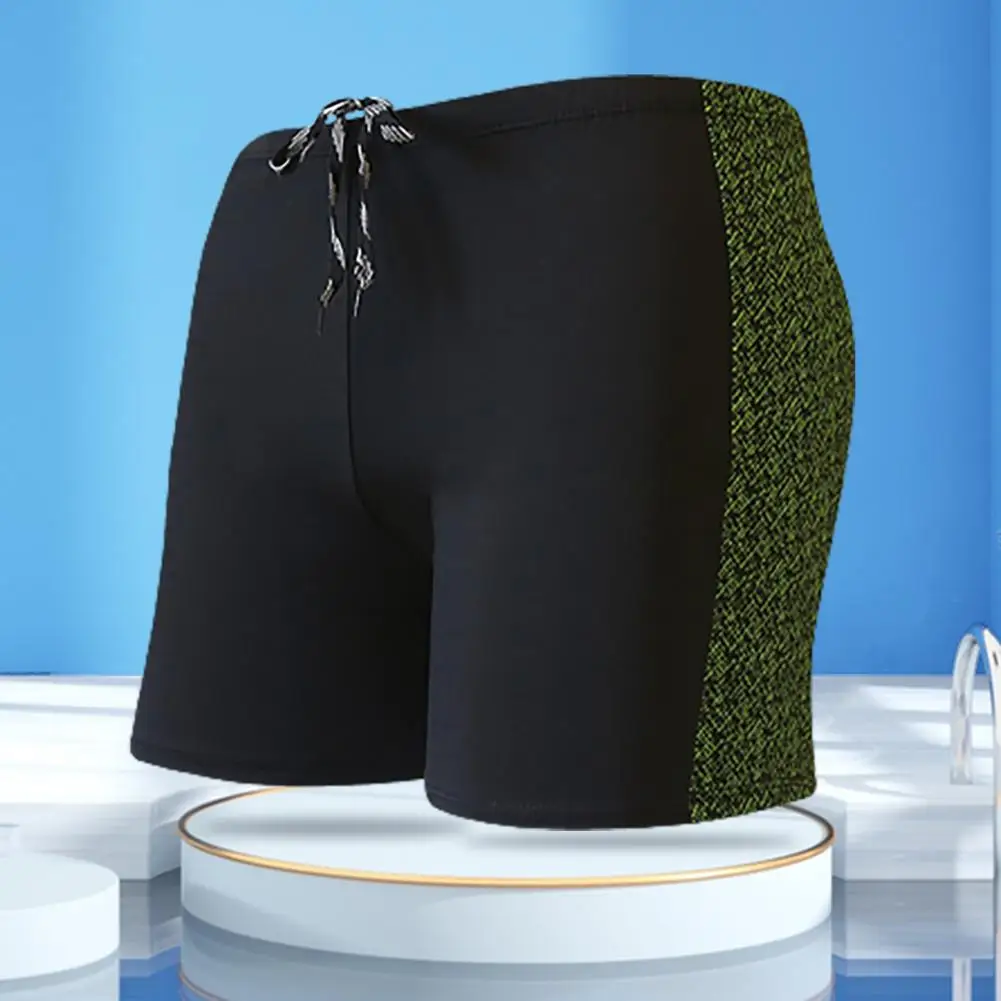 Inner Drawstring Mid-rise Swimming Trunks Lining Elastic Waistband Beach Shorts Men Shark Print Swim Shorts Beachwear