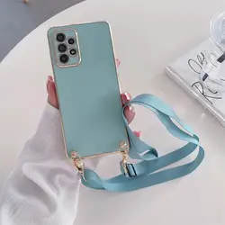 Elegant Luxury Plating Crossbody Lanyard Silicone Case for mi 9t(9t pro) (ZBBGS Green)