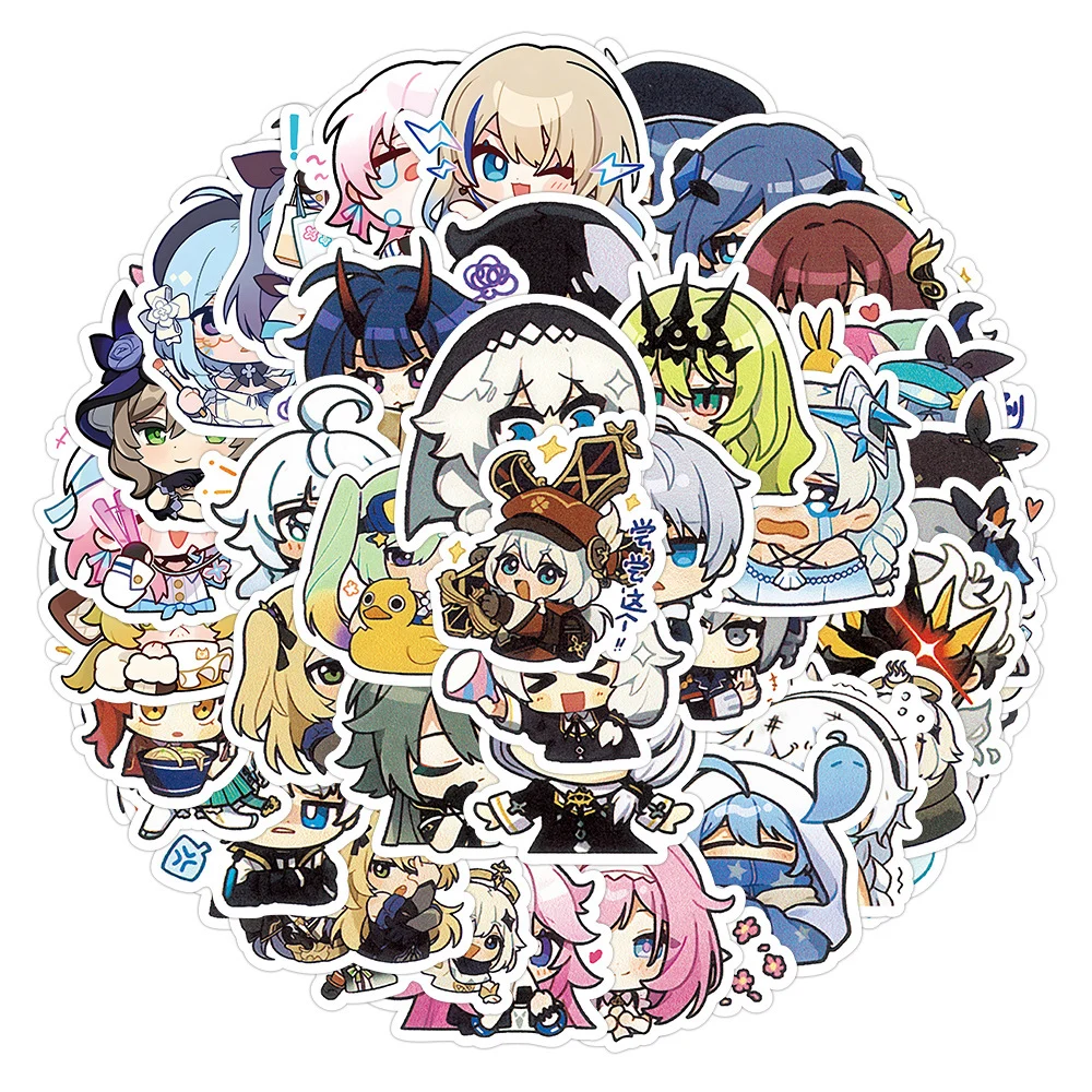 10/30/60pcs Anime Game Honkai Impact 3 Cute Stickers Cartoon Decals Motorcycle Phone Bike Laptop Car Decoration Sticker Kids Toy anime honkai impact 3 march 7th diary school notebook paper agenda schedule planner sketchbook gift for kids notebooks 1782