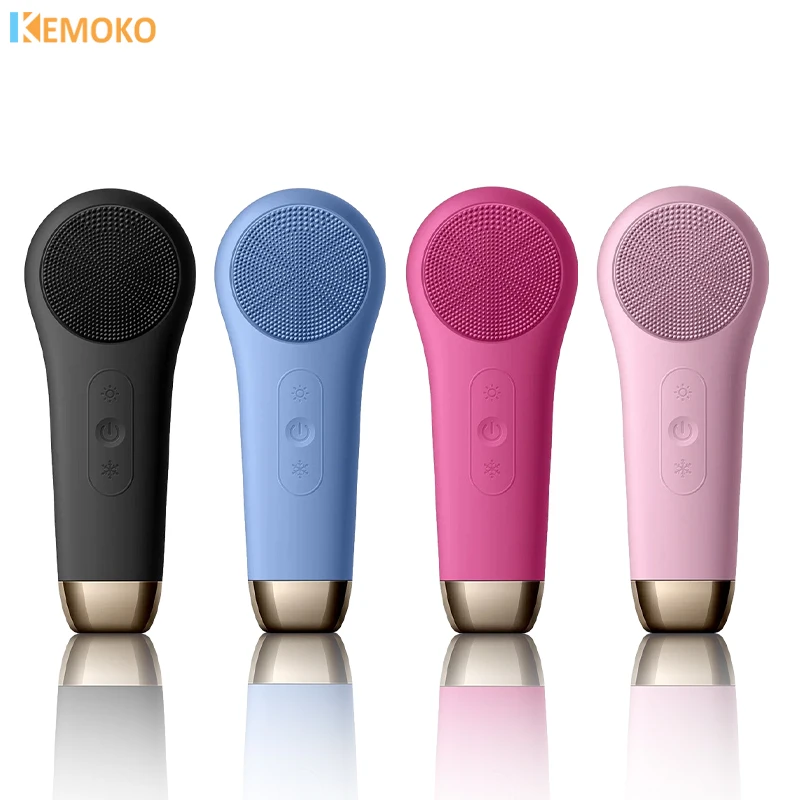 Silicone Ultrasonic Facial Cleansing Brush Vibration Electric Face Cleanser Deep Pores Blackhead Cleaning Washing Skin Massager