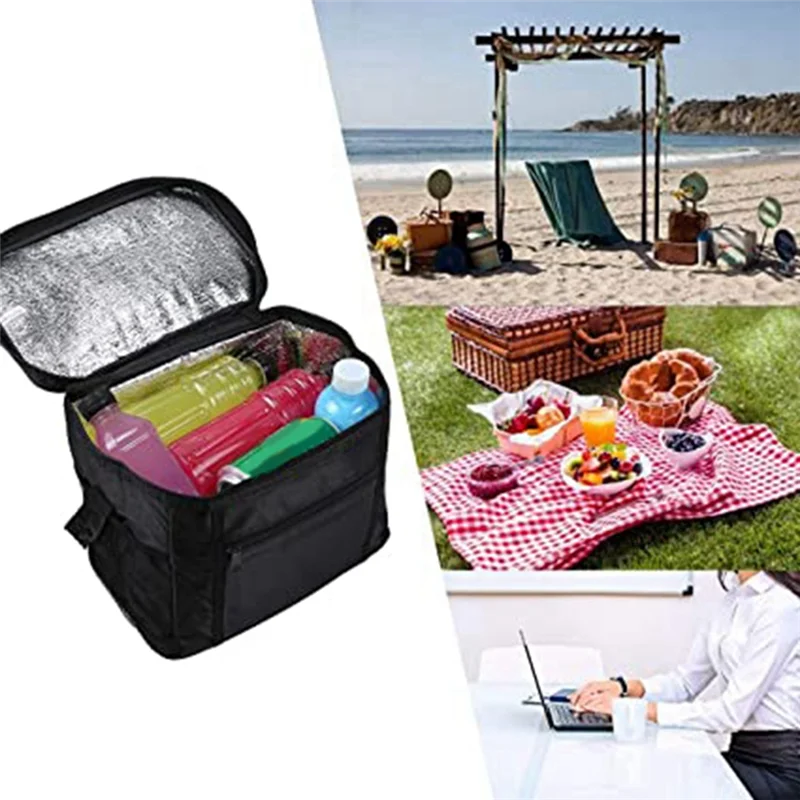 Aluminum Foil Oxford Cloth Ice Bag Cold Insulation Bag Picnic Insulation Takeaway Delivery 10L