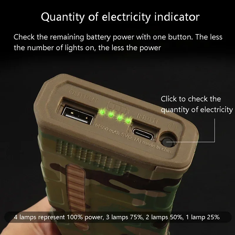 PMAC Style 1:1 Mag Magazine Model Type Replaceable Battery Charger Shell TypeC-line Without Battery Tactical Mobile Power Supply 4