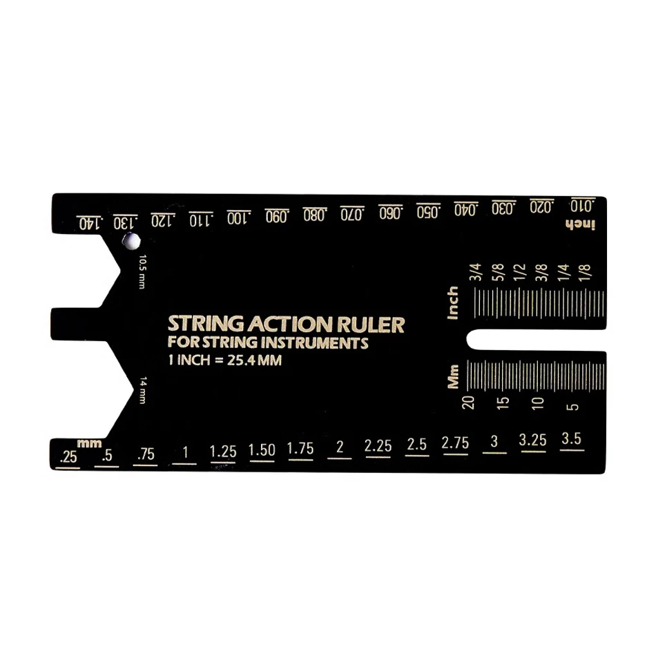 Guitar String Measuring Ruler Made of Metal Tool For Electric Bass Acoustic Guitar Gearlly