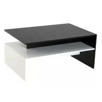 Modern Gloss Lacquer Coffee Table, Black/White 1
