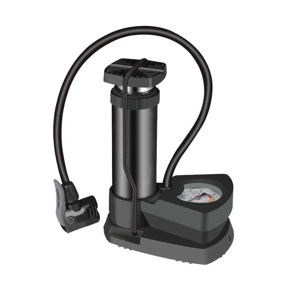

Inflator Inflatable Pump Bike Portable Scooter Inflating Manual Tyre Compressor Air Mountain Pumps Pressure Gauge Tire