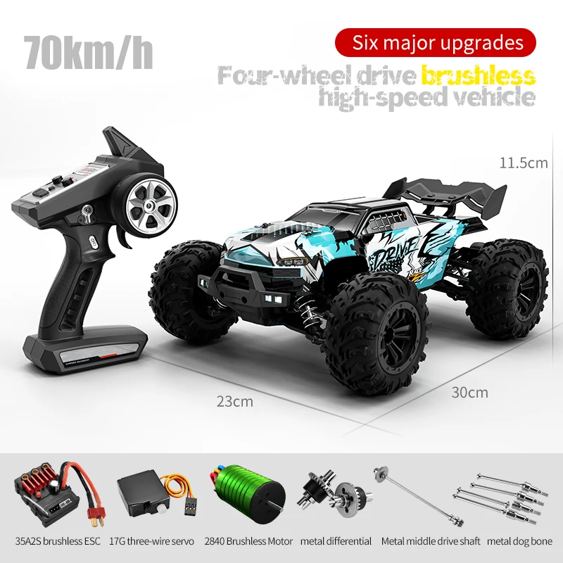 Compre 1:16 Grandes Carros RC 50+ Velocidade de Kmh - Carro de controlo  remoto para crianças e adultos 4x4 Off Road Monster Truck Electric com  faróis LED - Todo o terreno