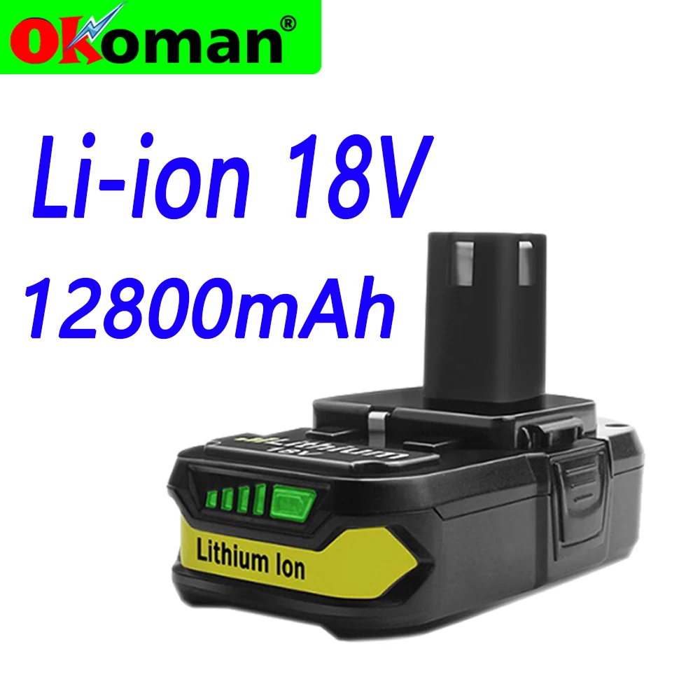 18v 12800mah Lithium For Ryobi P107 P100 P102 P103 P104