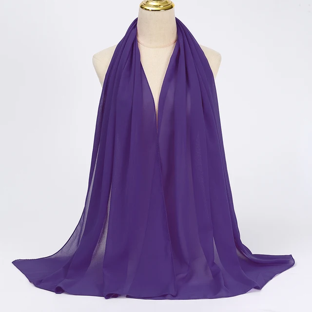 Foulard Hijab en mousseline de soie pour Femme, voile musulman ramadan ,hijab femme musulman,foulard musulmane pour femme, foulard mousseline en Jersey doux de haute qualité hijab islam voile femme musulman,70*180cm