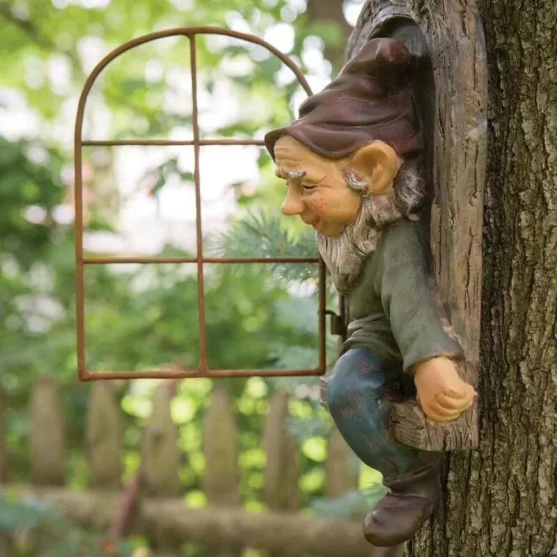 Garden Statue Miniature Garden Dwarf Statue Elf Elves Ornaments Outdoor Landscape Sculpture Figurines Decorative Art