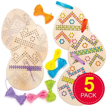 DIY Embroidery Kit Easter Eggs Embroidery Craft Set Made Of Wood Crafts For Children Sewing For Children On Easter Decoration 1