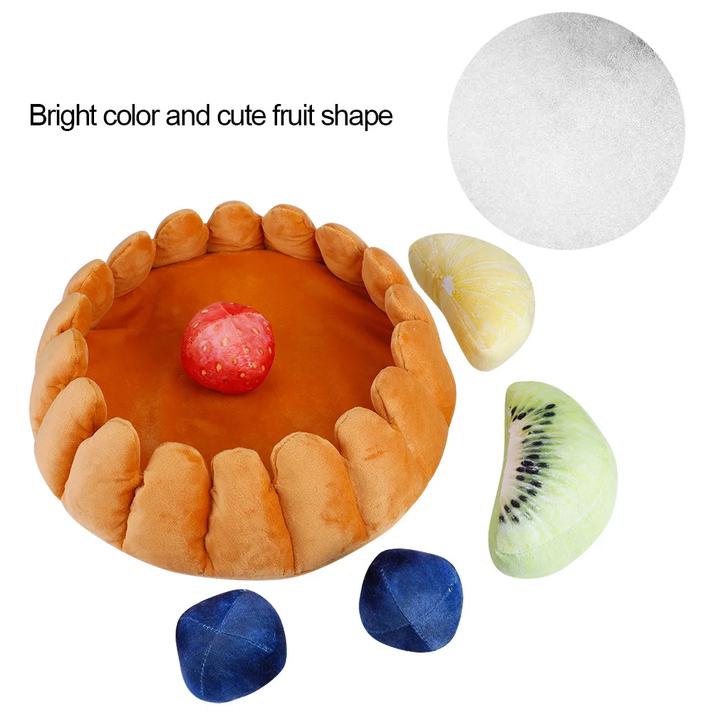 Fruit‑shaped Pillow for Dogs Cute Pets Pad Tart Bed Mat Kennel with Fruitshaped Pillow for Dogs Cats Keep Warm Pets Kennel