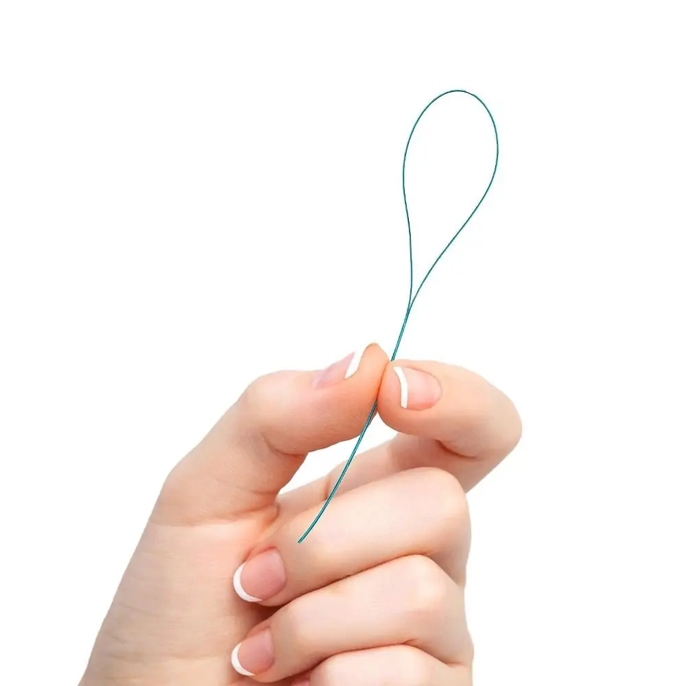 Nylon Loop Design Dental Floss Threaders Interdental Orthodontic Needle Tooth Brackets Wire Holder with Box Cleaning for 70Pcs