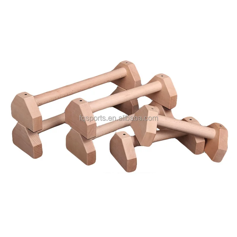 Home Workout Wood Handle Push up Bars High Quality Wooden Parallete