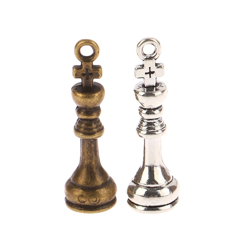 6Pcs/Set Charms Chess Knight Bishop Pawn Antique Pendant Fit Vintage Tibetan Bronze DIY For Handmade Jewelry Accessories