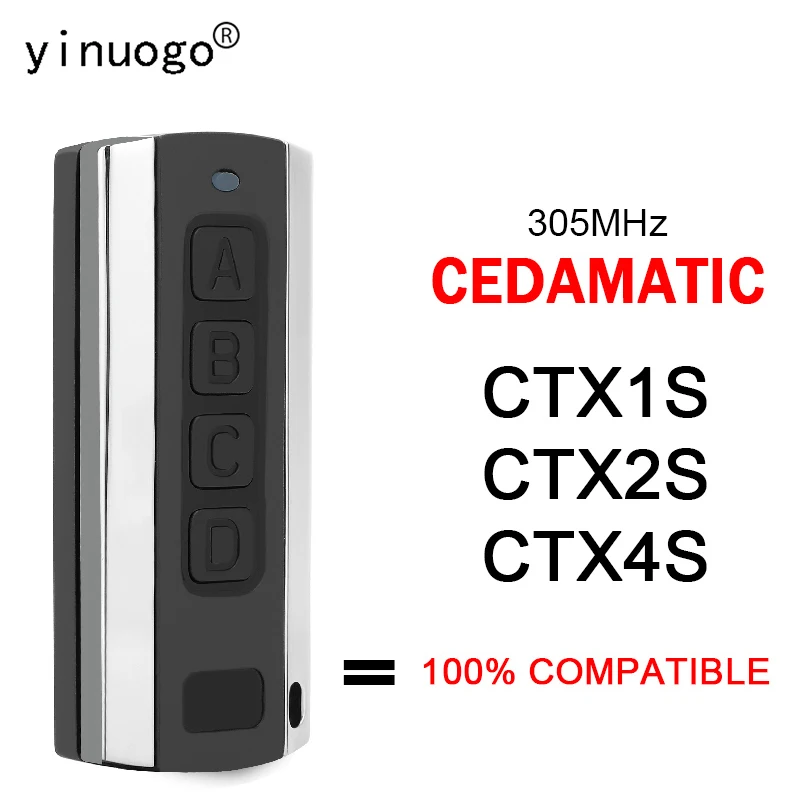 

Совместим с CEDAMATIC CTX4S CTX2S CTX1S, пульт дистанционного управления, устройство открывания гаражных ворот, 305 МГц, брелок с дистанционным управлением для ворот, барьер