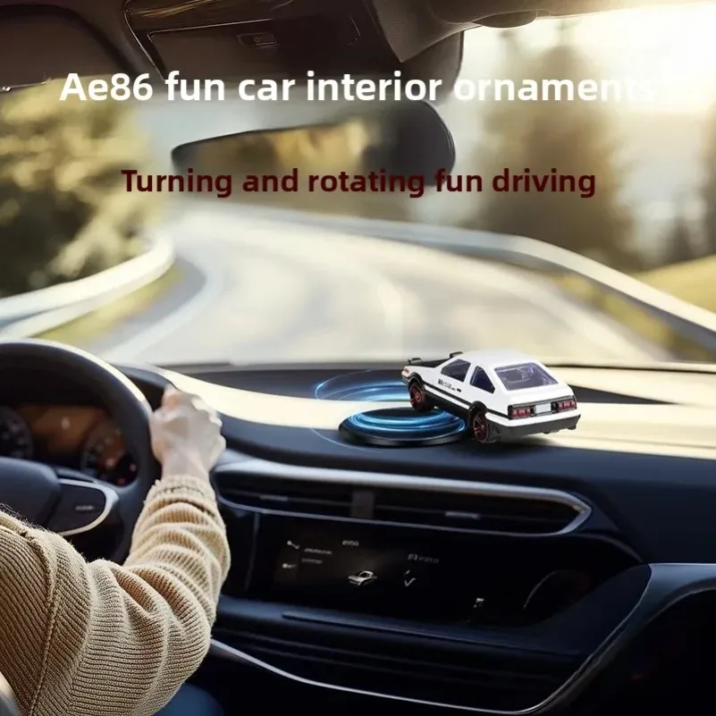 Realistic Rotating Tail Swing Drift Car Ornament - Anti-Slip Interior Dashboard Decoration Toy
