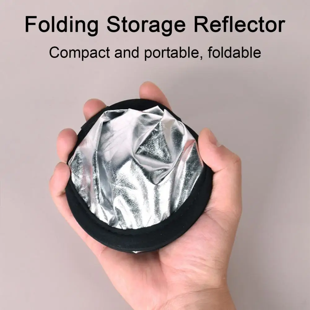 Photography Reflector Reflective Coat Compact Foldable Round Reflector Durable Two-in-one Photography Light Board for Easy Carrying Live