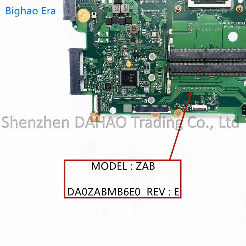 Placa-mãe Portátil para Acer Aspire Da0zabmb6e0 E5523 E5-523g F5-522 E5-553g e2 a6 A9-9410 A10-9600p A12-9700p Cpu Ddr4 Uma - Imagem 4