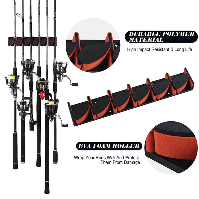 Wall Mount Fishing Rod Holder, Fishing Rod Rack Wall, Fishing Accessories