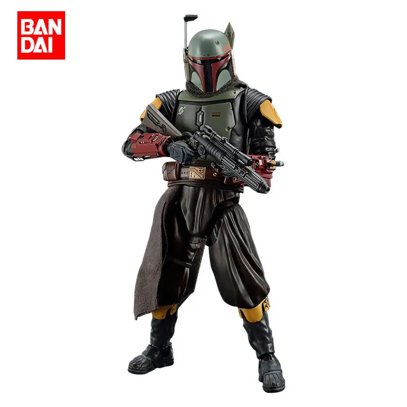 

Bandai Genuine 15cm Star Wars Boba Fett The Mandalorian Action Figure Anime Assembled Model Collection Ornament Gift