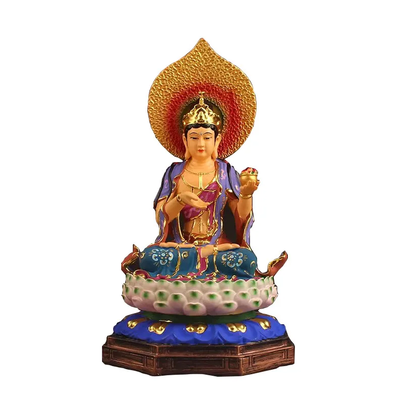Earth Goddess Statue - Dharani Deity Resin Craft for Wealth & Merit, Buddhist Altar Decor, Guardian Deity Idol, Sacred Earth Mot