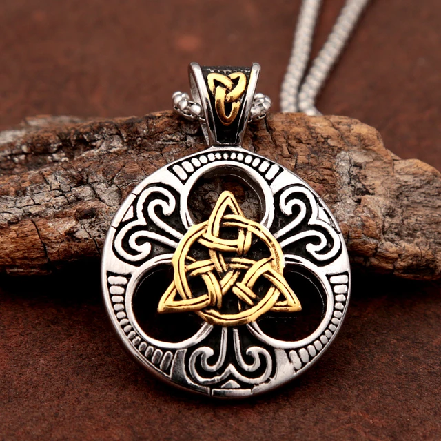 Silver Celtic Love Knot Pendant With Chain FREE SHIPPING - Etsy