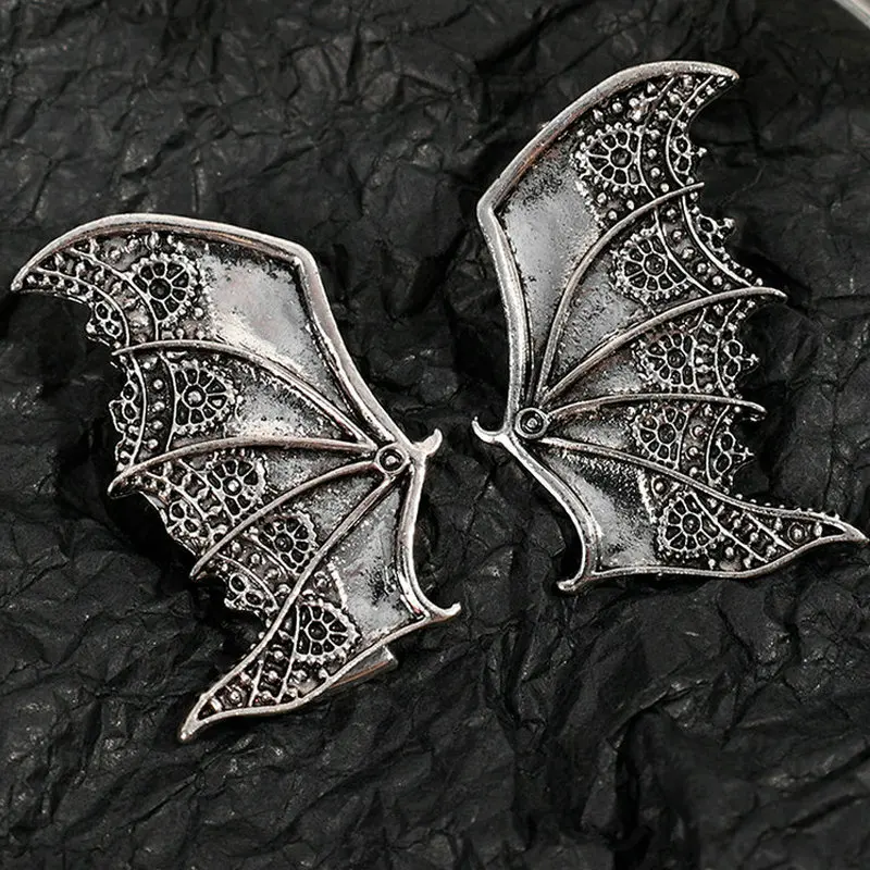 

2/1PCS Black Bat Wings Hair Clip Pins Halloween Punk Gothic Vintage Vampire Demon Wings Alloy Hair Accessories Women Hairclips