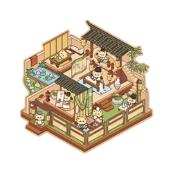 3D DIY Isometric Miniature Room Scene Sticker - Creative PET Visual Art Gift (4)
