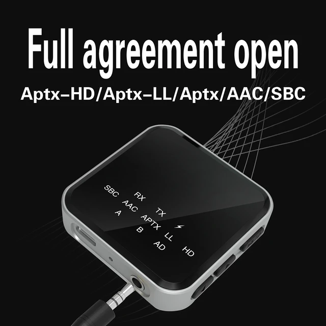 2 in 1 Bluetooth-kompatibel 5,2 Audio Empfänger Sender aptX-LL/HD/Adaptive  Niedrige Latenz 3,5mm Aux wireless Stereo Musik Adapt - AliExpress