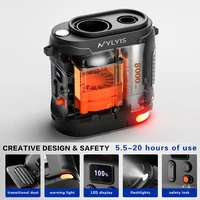 Ventilateur de ceinture portable 2025 – Nouvelle version améliorée, ventilateur personnel à pince 5 vitesses mains libres avec lampe de poche pour camping en extérieur 2