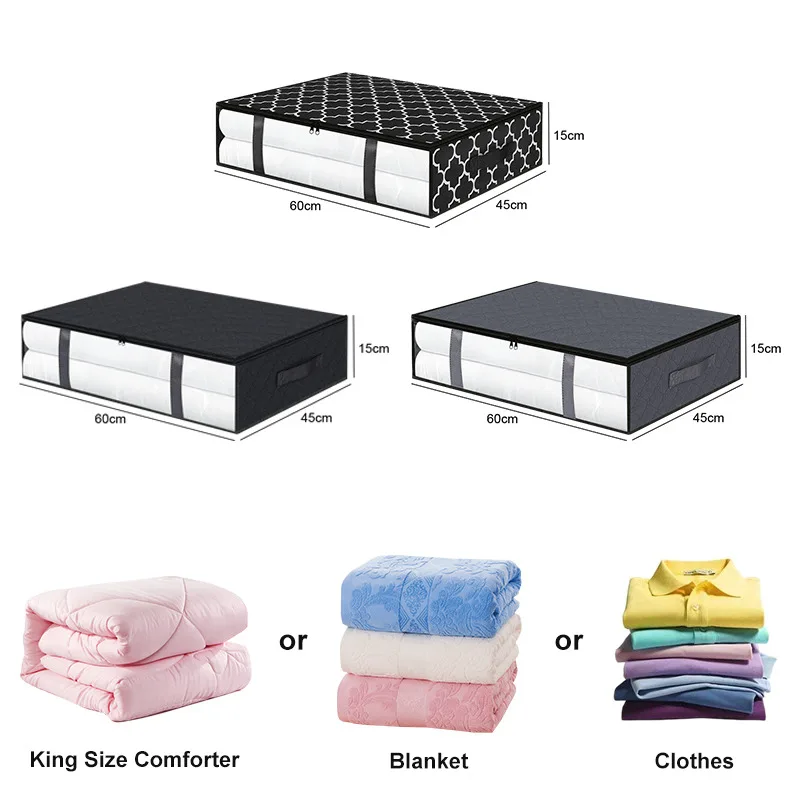 Comforter Storage Bags King Size, Non-woven Clothes Storage