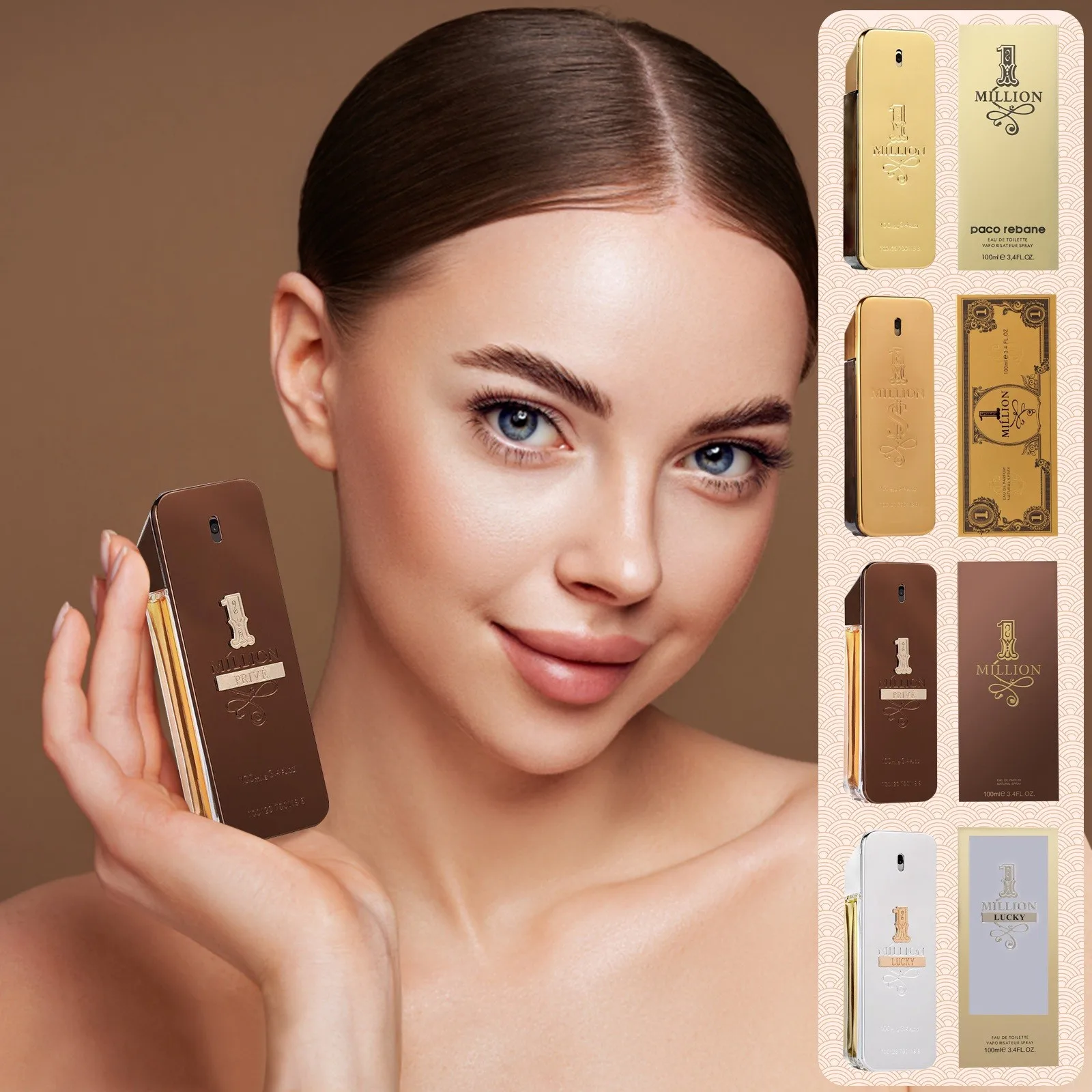 Golden Millionaire 남성용 매혹적인 가죽 노트, 여성용 2024 선물, 선물 아이템, 기념품, 100ml 패션